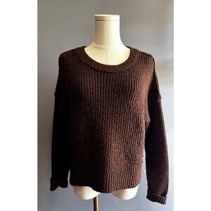 American Eagle Cropped Chocolate Brown Sweater size XS.